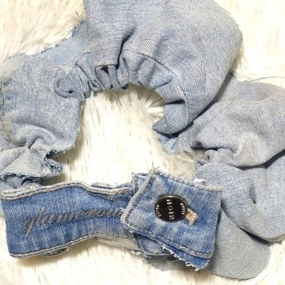TASTY RAW EDGE DENIM HEADBANZ- "GLAMOUROUS"